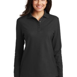 Port Authority® Ladies  Silk Touch™ Long Sleeve Polo.  L500LS